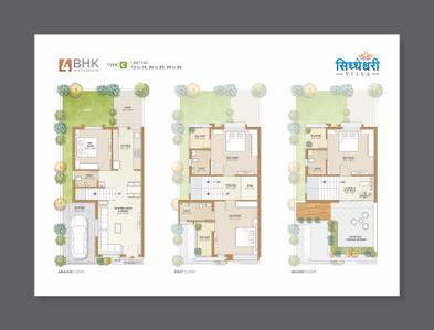 Image of 1755 Sq.ft 4 BHK Duplex for sale in Shreeji Siddheshwari Villa, Pethapur, Gandhinagar for Rs. 17000000