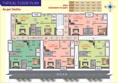 Image of 1140 Sq.ft 2 BHK Apartment / Flat for sale in Anvika Recidency, Kalkere, Bengaluru for Rs. 7300000