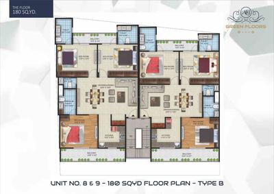 Image of 1850 Sq.ft 3 BHK Builder Floor for sale in AKJ Green Floors, Crossings Republik, Ghaziabad for Rs. 11000000