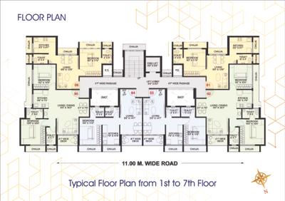 Image of 900 Sq.ft 1 BHK Apartment / Flat for sale in Pushpak Palladium, Kharghar, Navi Mumbai for Rs. 6900000