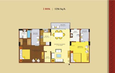 Image of 1447 Sq.ft 3 BHK Apartment / Flat for sale in Fairdeal Indraprastha Residency, Amausi, Lucknow for Rs. 9705758