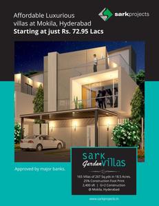 Image of 2600 Sq.ft 3 BHK Villa for sale in Sark Garden Villas, Mokila, Hyderabad for Rs. 30000000
