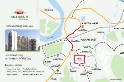 Image of 880 Sq.ft 2 BHK Apartment / Flat for sale in Season Sahara Building No 4 And 5, Kalyan East, Kalyan for Rs. 6500000
