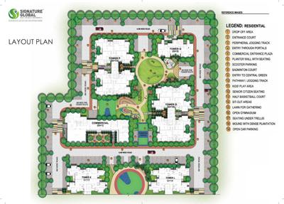Image of 560 Sq.ft 2 BHK Apartment / Flat for sale in Signature Global Orchard Avenue 3, Sector 93, Gurgaon for Rs. 6000000