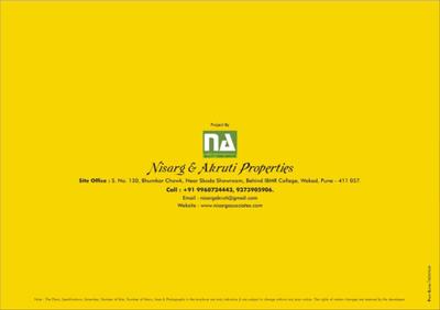 Image of 630 Sq.ft 1 BHK Apartment / Flat for sale in Nisarg Meadows, Wakad, Pune for Rs. 5500000