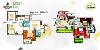 Image of 1097 Sq.ft 2 BHK Apartment / Flat for sale in Town White Orchid, Noida Extension, Greater Noida for Rs. 8200000