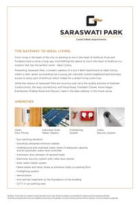 Image of 900 Sq.ft 2 BHK Apartment / Flat for sale in Gokhale Saraswati Park, Kothrud, Pune for Rs. 13900000