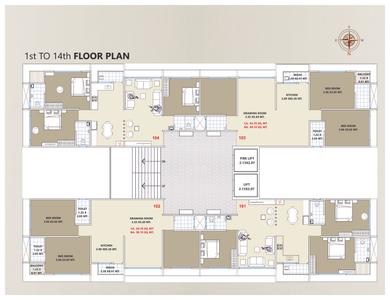 Image of 1773 Sq.ft 3 BHK Apartment / Flat for sale in Shivay Shivalik Candle, Bhimrad, Surat for Rs. 7800000