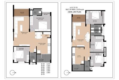 Image of 650 Sq.ft 3 BHK Apartment / Flat for sale in Aayush Apple Door Apartment, Nagalpur, Mehsana for Rs. 5200000