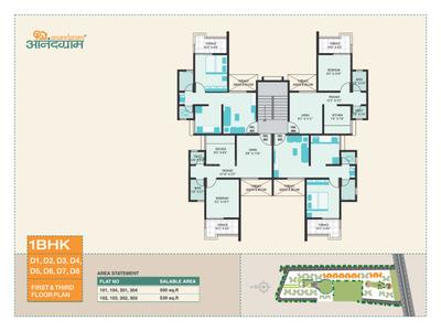 Image of 388 Sq.ft 1 RK Apartment / Flat for sale in Vastushodh Anandgram Wakhari, Wakhari, Pune for Rs. 850000