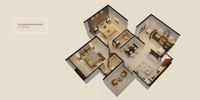 Image of 850 Sq.ft 2 BHK Apartment / Flat for sale in Wildwoods Phase 2, Wagholi, Pune for Rs. 6500000
