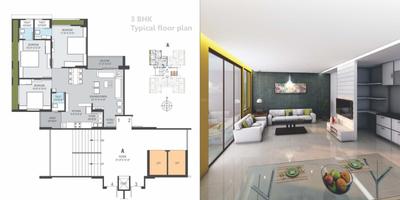 Image of 1577 Sq.ft 3 BHK Apartment / Flat for sale in Aaryan Euphoria, Chanakyapuri, Ahmedabad for Rs. 11500000