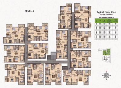 Image of 1319 Sq.ft 3 BHK Apartment / Flat for sale in Samsiddhi Springs, Whitefield, Bengaluru for Rs. 14500000