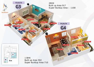 Image of 1450 Sq.ft 3 BHK Apartment / Flat for sale in Sree Reddy Renuga, Dodda Banaswadi, Bengaluru for Rs. 7500009