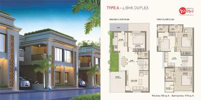 Image of 785 Sq.ft 1 BHK Independent House for sale in Ananta Sanskar, Madhav Nagar Twp, Vadodara for Rs. 3400000