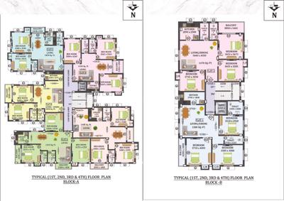Image of 1200 Sq.ft 3 BHK Apartment / Flat for sale in JP Umang Residency, New Town, Kolkata for Rs. 8000000
