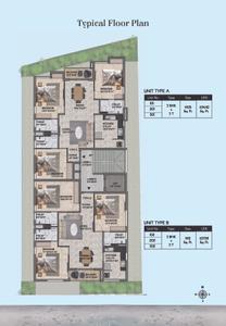 Image of 1405 Sq.ft 3 BHK Apartment / Flat for sale in Akshaya Panorama, Ashok Nagar, Chennai for Rs. 19000000