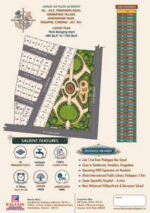 Image of 1000 Sq.ft Residential Plot / Land for sale in Falcon Serasa South Star, Padappai, Chennai for Rs. 3700000