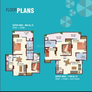Image of 1198 Sq.ft 3 BHK Apartment / Flat for sale in Ascent Savy Ville De, Raj Nagar Extension, Ghaziabad for Rs. 8500000