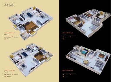 Image of 1430 Sq.ft 3 BHK Apartment / Flat for sale in Nexgen Nyasa Prabhu Lakshman, Danapur, Patna for Rs. 9500000
