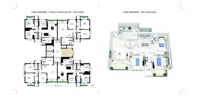 Image of 1550 Sq.ft 3 BHK Apartment / Flat for sale in Godrej Carmel, Jagatpur, Ahmedabad for Rs. 7300000