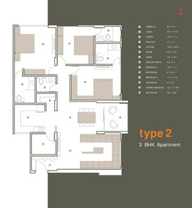Image of 2700 Sq.ft 3 BHK Apartment / Flat for sale in Olive Brick Home, Gulbai Tekra, Ahmedabad for Rs. 22000000