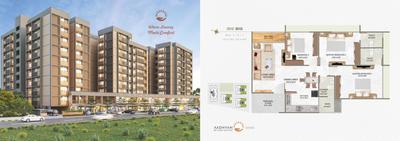 Image of 1750 Sq.ft 3 BHK Apartment / Flat for sale in Aadhvan Shine, Bopal, Ahmedabad for Rs. 8200000