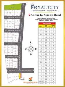 Image of 436 Sq.ft Residential Plot / Land for sale in Sri Royal City, Annur, Coimbatore for Rs. 599000