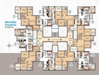Image of 1500 Sq.ft 2 BHK Penthouse for sale in Krishna Vihar, Zingabai Takli, Nagpur for Rs. 8000000