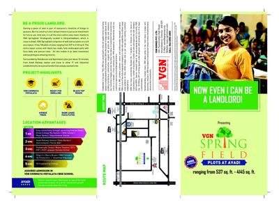 Image of 1234 Sq.ft Residential Plot / Land for sale in VGN Spring Field Phase 1, Avadi, Chennai for Rs. 5800000