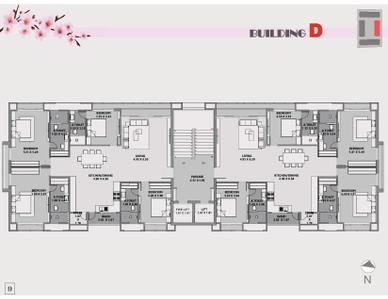 Image of 3600 Sq.ft 4 BHK Apartment / Flat for sale in SL Bblossom The Presidency, Vesu, Surat for Rs. 19623600