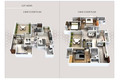 Image of 987 Sq.ft 2 BHK Apartment / Flat for sale in Urban Magnum Iris, Kesnand, Pune for Rs. 5000000