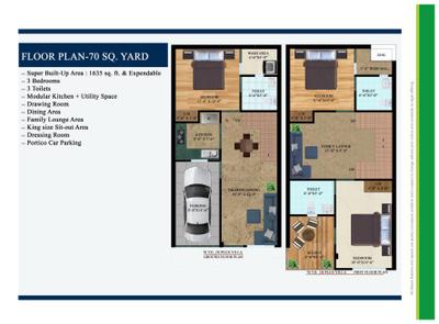 Image of 1950 Sq.ft 3 BHK Villa for sale in Greno Green Residency, Noida Extension, Greater Noida for Rs. 10205000