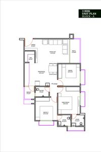 Image of 1755 Sq.ft 3 BHK Apartment / Flat for sale in Bansari Greenpark, Pethapur, Gandhinagar for Rs. 8000000