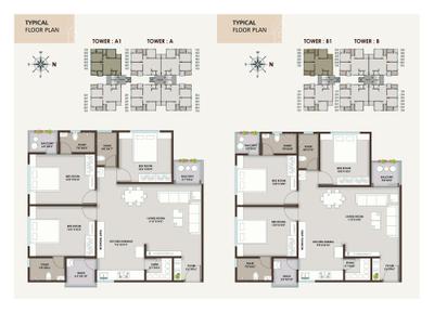 Image of 1050 Sq.ft 3 BHK Apartment / Flat for sale in Shree Radhe Shyam Elite, Bhayli, Vadodara for Rs. 4500000