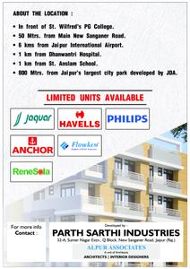 Image of 969 Sq.ft 2 BHK Apartment / Flat for sale in Parth Sarthi Residency, Sunder Nagar, Jaipur for Rs. 4500000