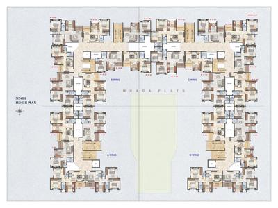 Image of 740 Sq.ft 2 BHK Apartment / Flat for sale in Hari Gokuldham, Eklahare, Nashik for Rs. 3200000