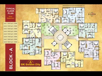 Image of 1500 Sq.ft 3 BHK Apartment / Flat for sale in GK Golden City by G K Shelters, Parappana Agrahara, Bengaluru for Rs. 12200000