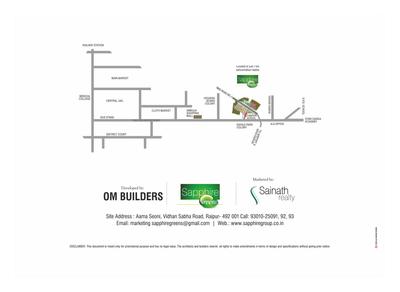 Image of 2050 Sq.ft 4 BHK Apartment / Flat for sale in Sapphire Greens Phase I B And II B, Barauda, Raipur for Rs. 11500000