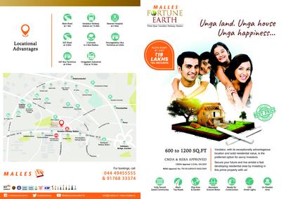 Image of 883 Sq.ft Residential Plot / Land for sale in Malles Fortune Earth, Mannivakkam, Chennai for Rs. 6100000