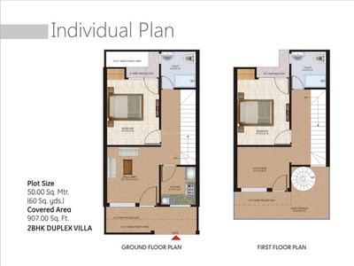 Image of 2000 Sq.ft 2 BHK Independent House for sale in Pushpanjali Clouds Valley, Kaulakha, Agra for Rs. 5000000