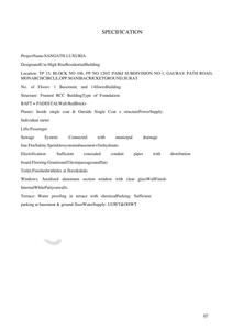 Image of 2500 Sq.ft 3 BHK Apartment / Flat for sale in Tulsi Sangath Luxuria, Bhatha, Surat for Rs. 11300000