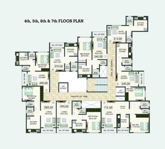 Image of 1270 Sq.ft 2 BHK Apartment / Flat for sale in Fortune Heights by Fortune Developers, Kurmannapalem, Visakhapatnam for Rs. 4000000
