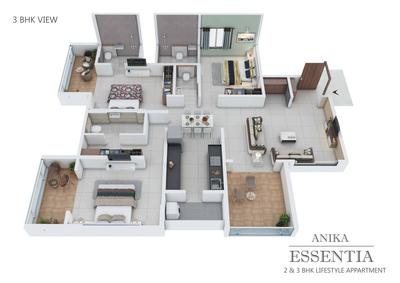Image of 1350 Sq.ft 2 BHK Apartment / Flat for sale in Anika Essentia, Ghorpadi, Pune for Rs. 18000000