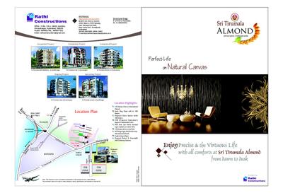 Image of 1275 Sq.ft 3 BHK Apartment / Flat for sale in Rathi Sri Tirumala Almond, Nawab Saheb Kunta, Hyderabad for Rs. 7000000