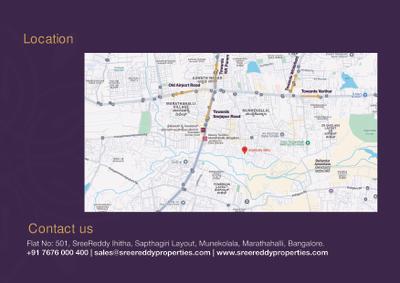 Image of 1200 Sq.ft 3 BHK Apartment / Flat for sale in Sree Reddy Ihitha, Marathahalli, Bengaluru for Rs. 12104000