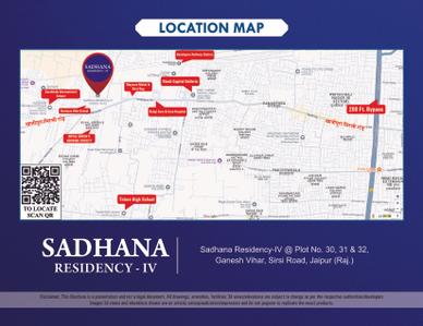 Image of 1310 Sq.ft 3 BHK Apartment / Flat for sale in Bagariya Sadhana Residency IV, Sirsi, Jaipur for Rs. 5895000