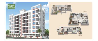 Image of 1050 Sq.ft 2 BHK Apartment / Flat for sale in Lakshadeep Coconest Building A B C, Pimple Saudagar, Pune for Rs. 7200000