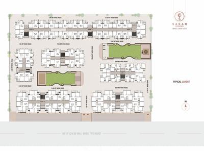 Image of 550 Sq.ft 2 BHK Apartment / Flat for sale in Sakar Residency, Bakrol Bujrang, Ahmedabad for Rs. 3900000