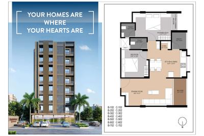 Image of 650 Sq.ft 3 BHK Apartment / Flat for sale in Aayush Apple Door Apartment, Nagalpur, Mehsana for Rs. 5200000